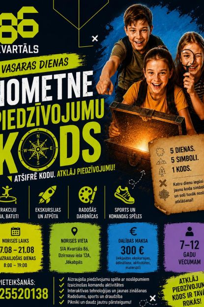 Piedzīvojumu kods &ndash; vairāk nekā vasaras nometne!