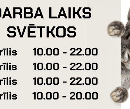 Izmaiņas darba laikā aprīlī